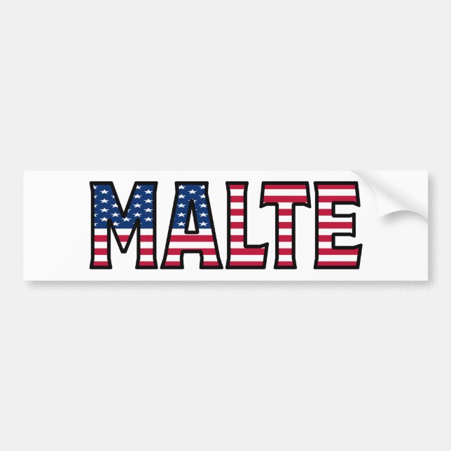 Malte Name Vorname USA Aufkleber Sticker Auto (Front)