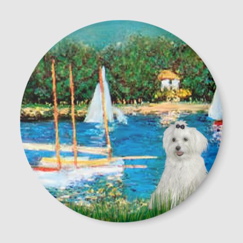 MALTESE 10 _ Sailboats Magnet