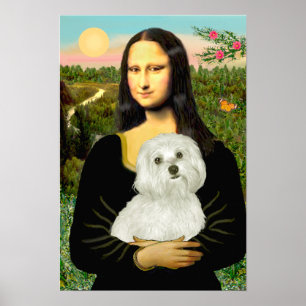Maltese 11 - Mona Lisa Poster