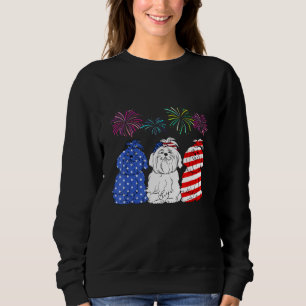 Maltese 4th Of July Maltese American Flag Shir Sweatshirt