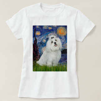 MALTESE 7- Starry Night (Vert.) T-Shirt