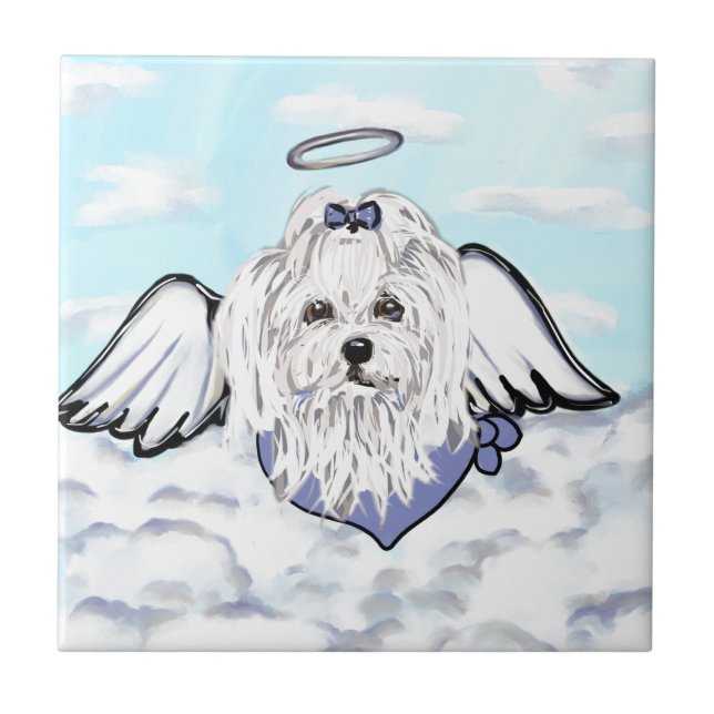 Maltese Angel Ceramic Tile (Front)