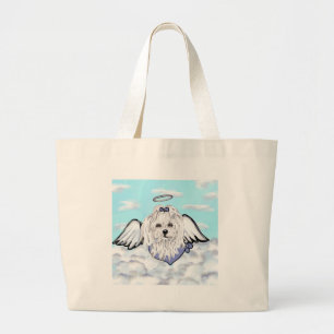 Maltese Angel Large Tote Bag