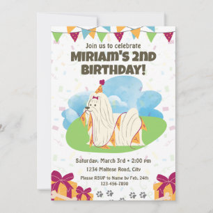 Maltese Birthday Invitation