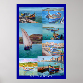 Maltese Boats Poster