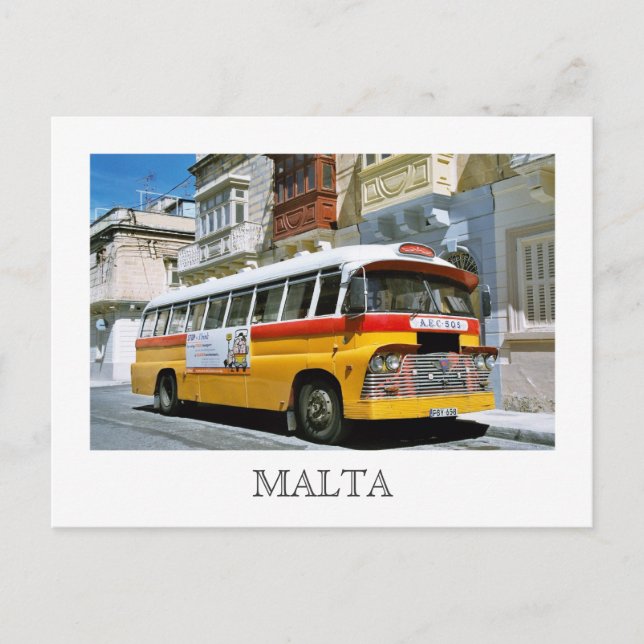 Maltese bus Postcard (Front)