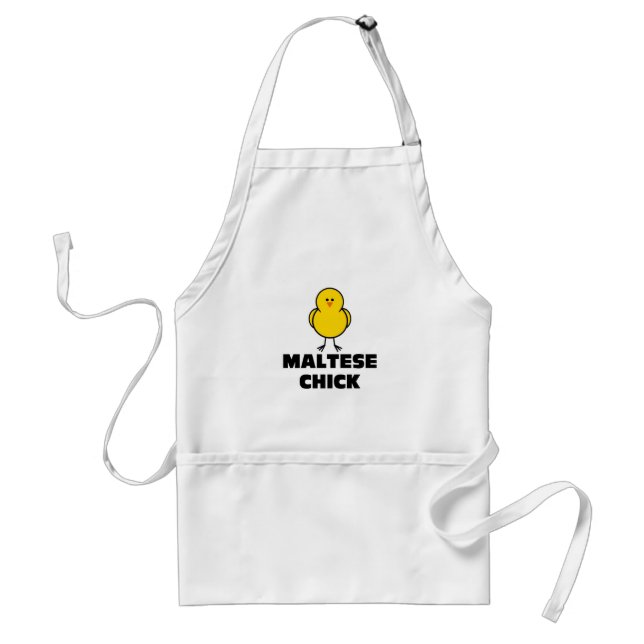 Maltese Chick Adult Apron (Front)