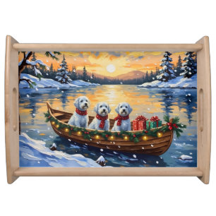 Maltese Christmas Boat Holiday Serving Tray