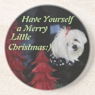 Maltese Christmas Drink Coaster