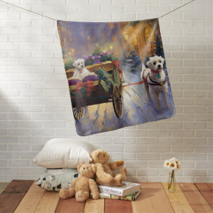 Maltese Christmas Festive Season Baby Blanket