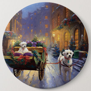 Maltese Christmas Festive Season Button