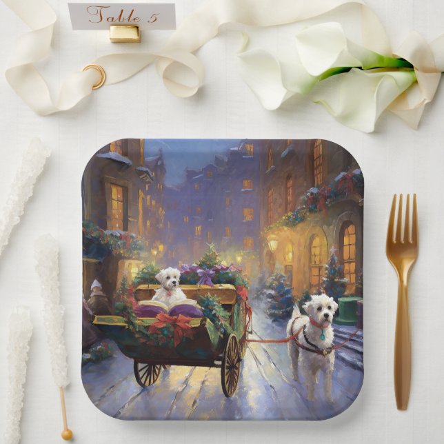 Maltese Christmas Festive Season Paper Plates (Wedding)