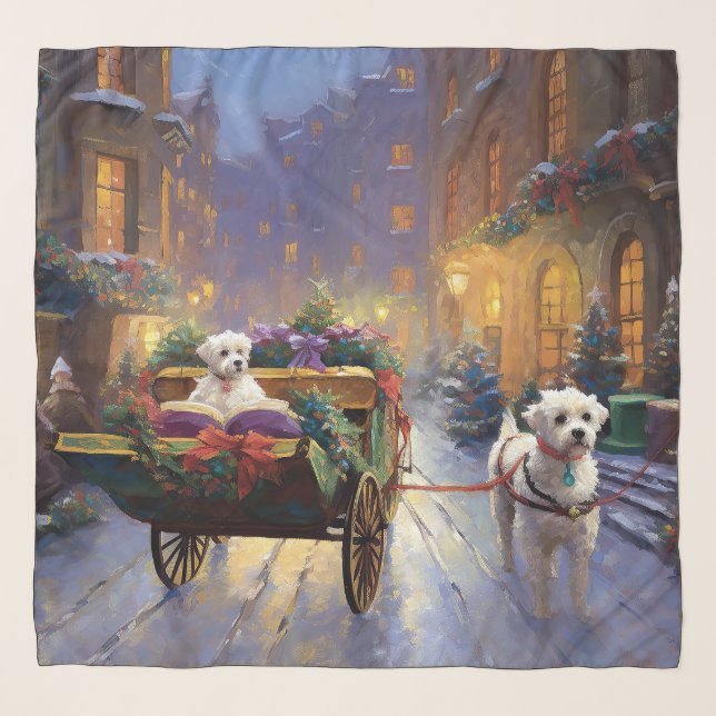 Maltese Christmas Festive Season Scarf (Front)