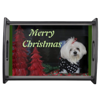 Maltese Christmas Serving Tray