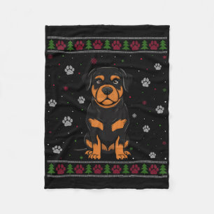 Maltese Christmas Sweater Xmas Pet Animal Dog Love Fleece Blanket