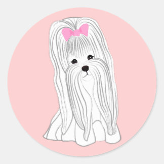 Maltese Classic Round Sticker