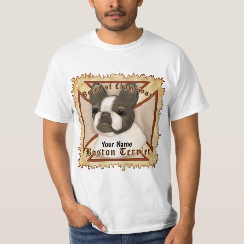 Maltese Cross Boston Terrier t_shirt