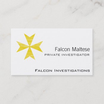 Maltese Cross Business Card by TerryBain at Zazzle