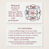 Maltese Cross Bussiness Cards Fire Fighters (Front & Back)