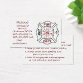 Maltese Cross Bussiness Cards Fire Fighters (Desk)