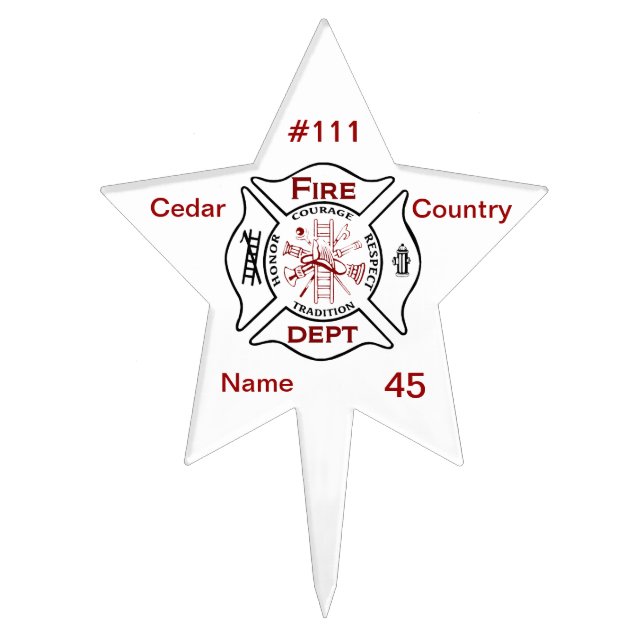 Maltese Cross Cake Topper (Front)