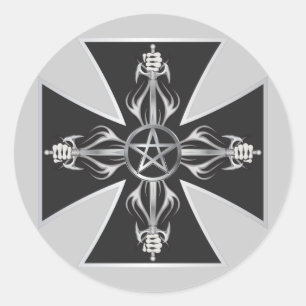 Maltese Cross Classic Round Sticker