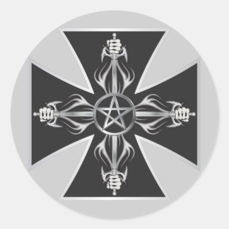 Maltese Cross Classic Round Sticker