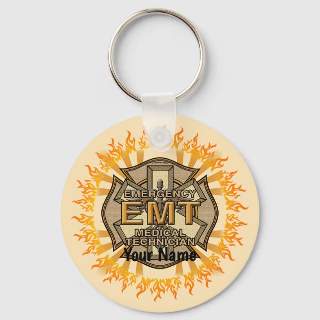 Maltese Cross EMT keychain (Front)