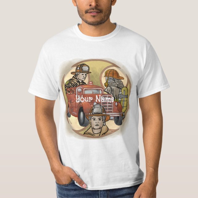 Maltese Cross Firefighter Brothers  T-Shirt (Front)