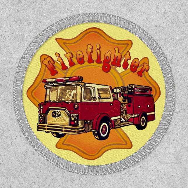 Maltese Cross Firefighter Firetruck patch (Front)