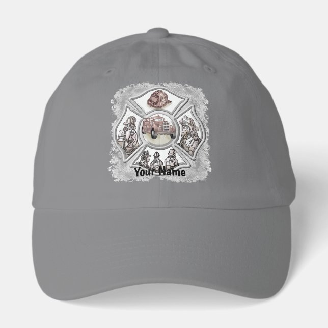 Maltese cross firefighter  hat (Front)