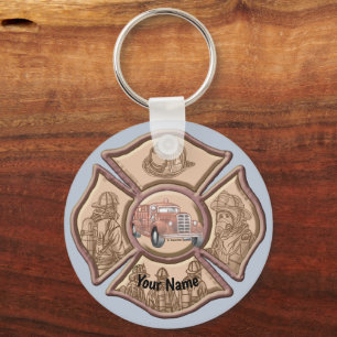 Maltese Cross Firefighter  keychain
