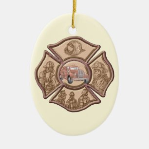 Maltese Cross  Firefighter ornament