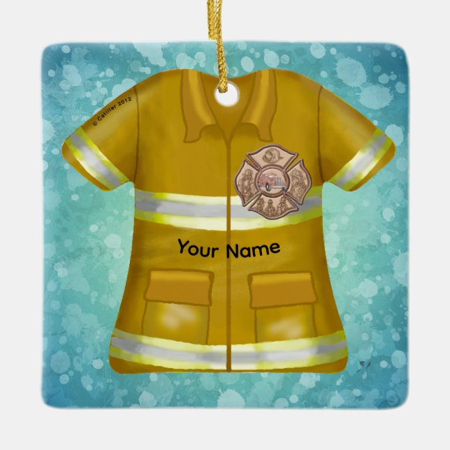 Maltese Cross  Firefighter ornament  (Front)