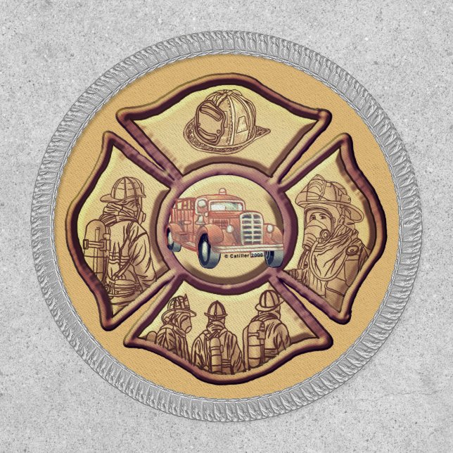 Maltese Cross Firefighter patch (Front)