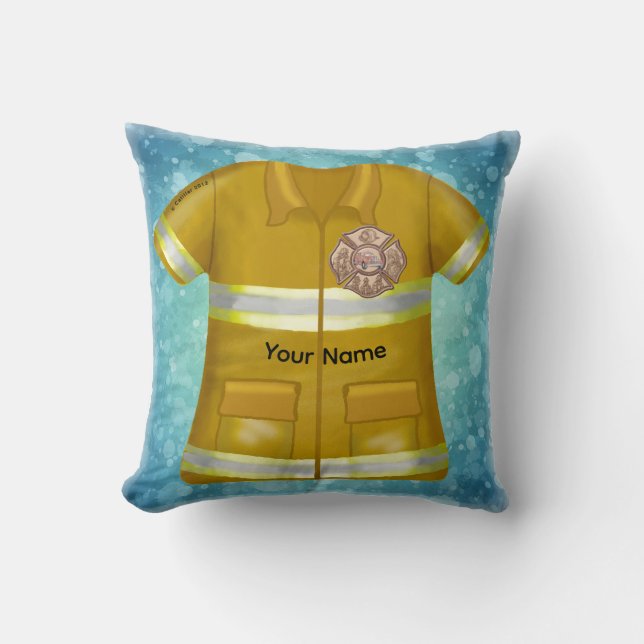 Maltese Cross  Firefighter  Throw Pillow (Front)