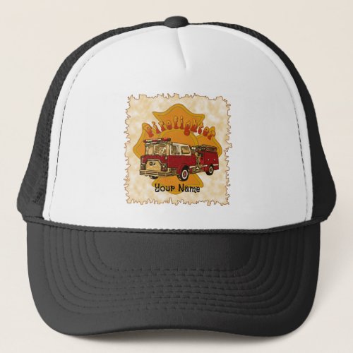 Maltese Cross Firetruck Trucker Hat