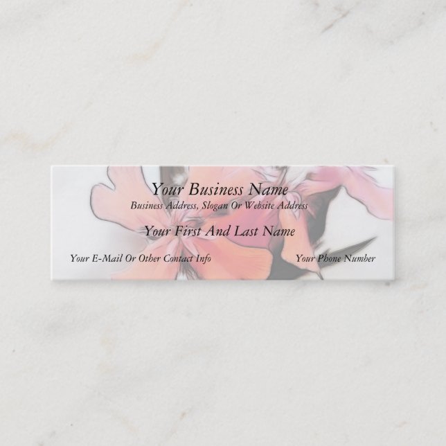 Maltese Cross Flowers Abstract Mini Business Card (Front)