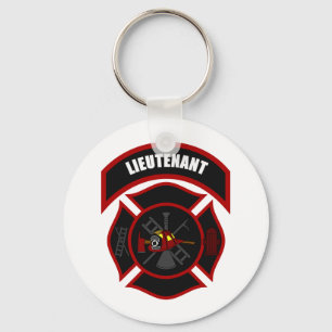 Maltese Cross - Lieutenant (Red Helmet) Keychain