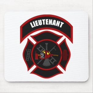 Maltese Cross - Lieutenant (Red Helmet) Mouse Pad