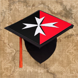 Maltese Cross & Malta Flag - Students /University Graduation Cap Topper