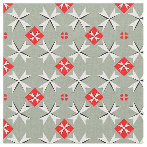 Maltese Cross & Malta Flag Trendy Fabric /fashion