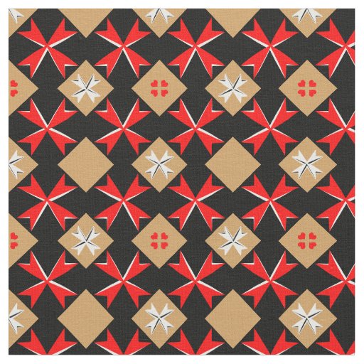 Maltese Cross & Malta Flag Trendy Fabric /fashion