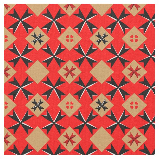 Maltese Cross & Malta Flag Trendy Fabric /fashion