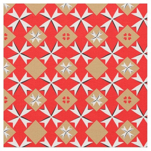 Maltese Cross & Malta Flag Trendy Fabric /fashion