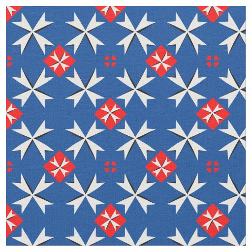 Maltese Cross & Malta Flag Trendy Fabric /fashion