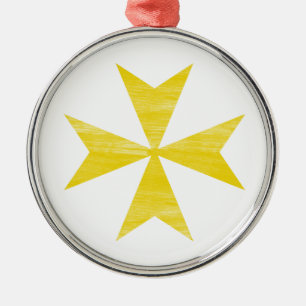 Maltese Cross Metal Ornament