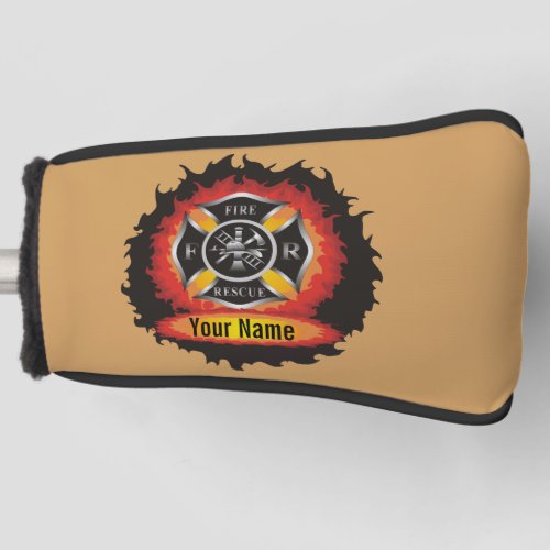 Maltese Cross Personalized Firefighter Golf Head Cover