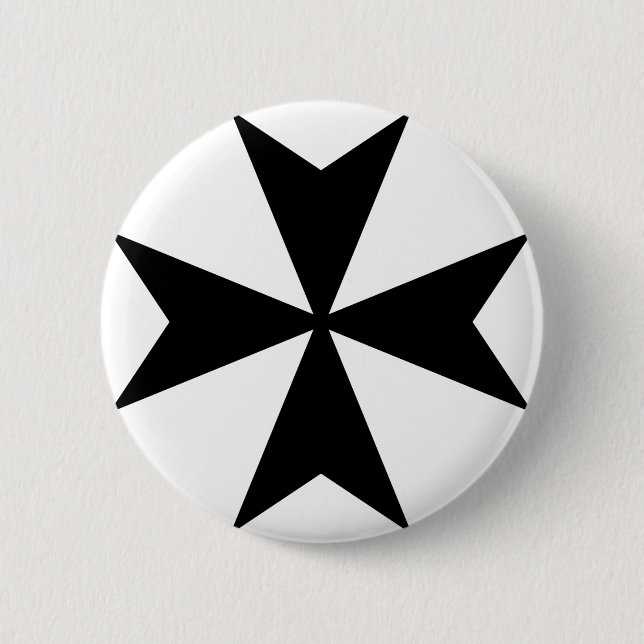 Maltese Cross Pinback Button (Front)