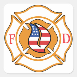 Maltese Cross Square Sticker